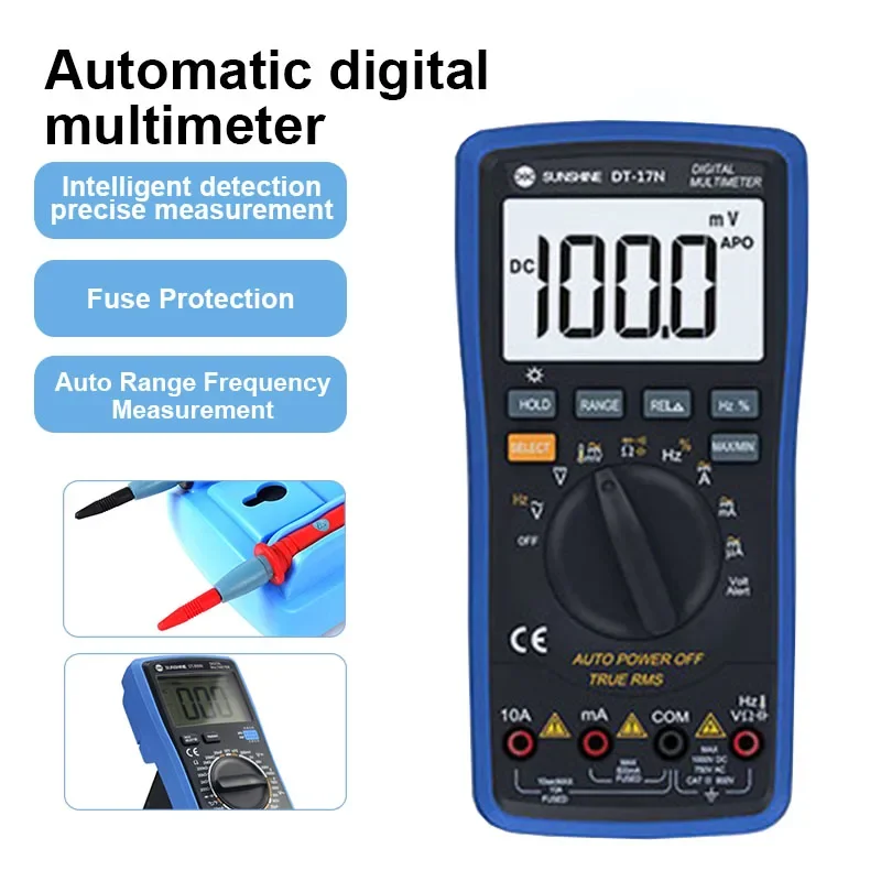 

SUNSHINE DT-17N Digital Multimeter High Precision with LCD Display Automatic Sleep Intelligent Detection Repair Multimeter