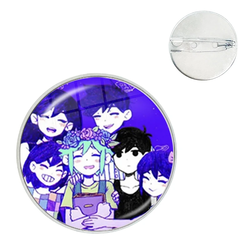 Cartoon Watamote Kuroki Tomoko Glass Dome Brooches Shirt Lapel Bag Cute Badge Cartoon Pins For Clothes Hat Accessories