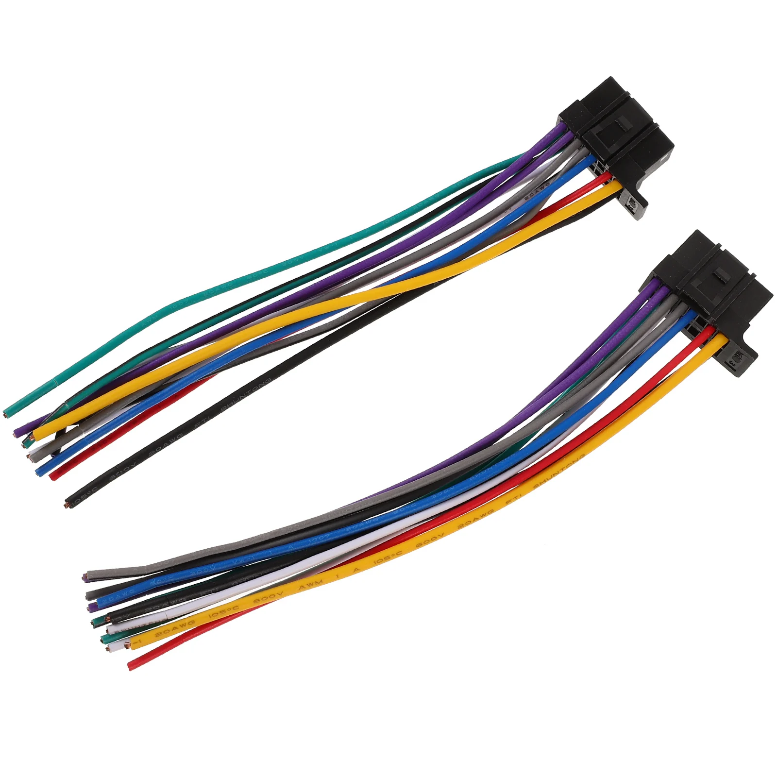 

2pcs Car Radio Plug Wire Harness for Stereo Installation Copper Aluminum Audio Video Wiring Automotive Speaker Connectors