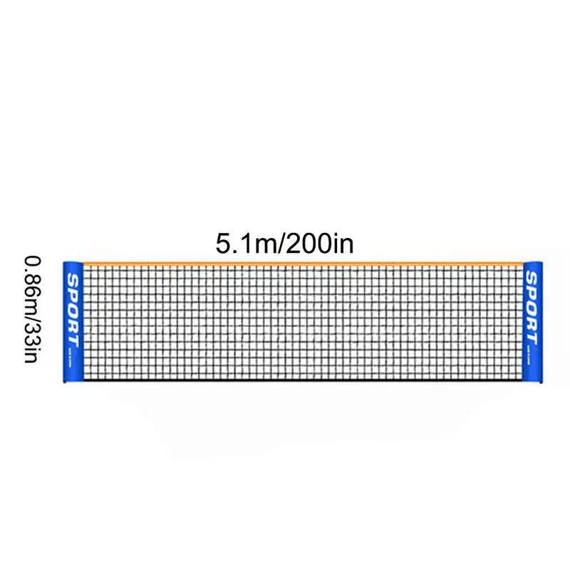 Портативная сетка для пиклбола и сетка для бадминтона, простая установка, волейбольная сетка, правильный размер сетки для бадминтона, устойчивая к атмосферным воздействиям, прочная, простая сборка