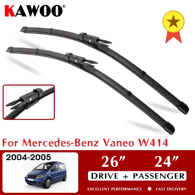 

Wiper Front Car Wiper Blades For Mercedes-Benz Vaneo W414 2004-2005 Windshield Windscreen Window Accessories 26"+24" LHD RHD