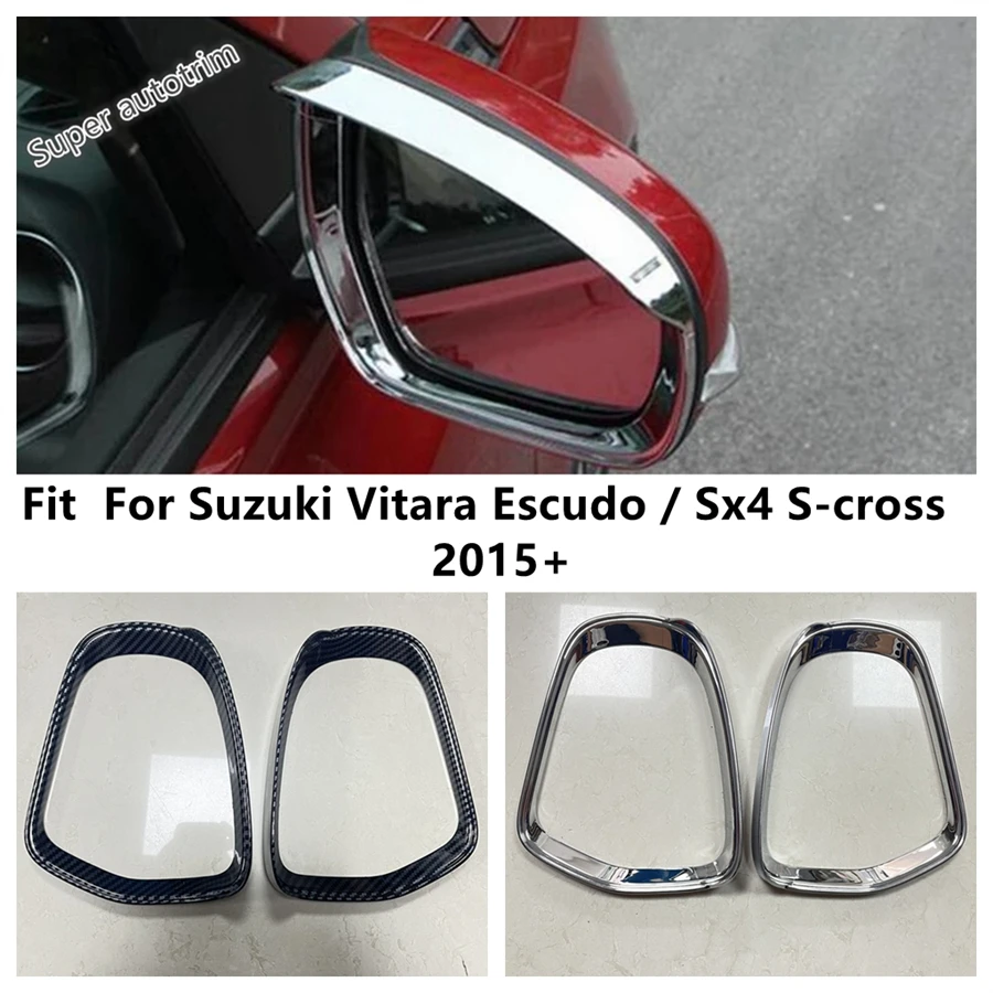 

Rearview Mirror Rain Shade Rainproof Blades Eyebrow Cover Trim Accessories For Suzuki Vitara Escudo / Sx4 S-cross 2015 - 2022