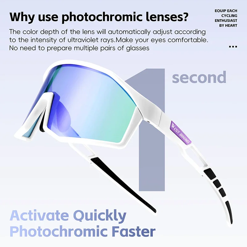 

WEST BIKING фотохромные спортивные велосипедные очки для мужчин и женщин UV400 велосипедные солнцезащитные очки уличные очки MTB велосипедные очки для пешего туризма