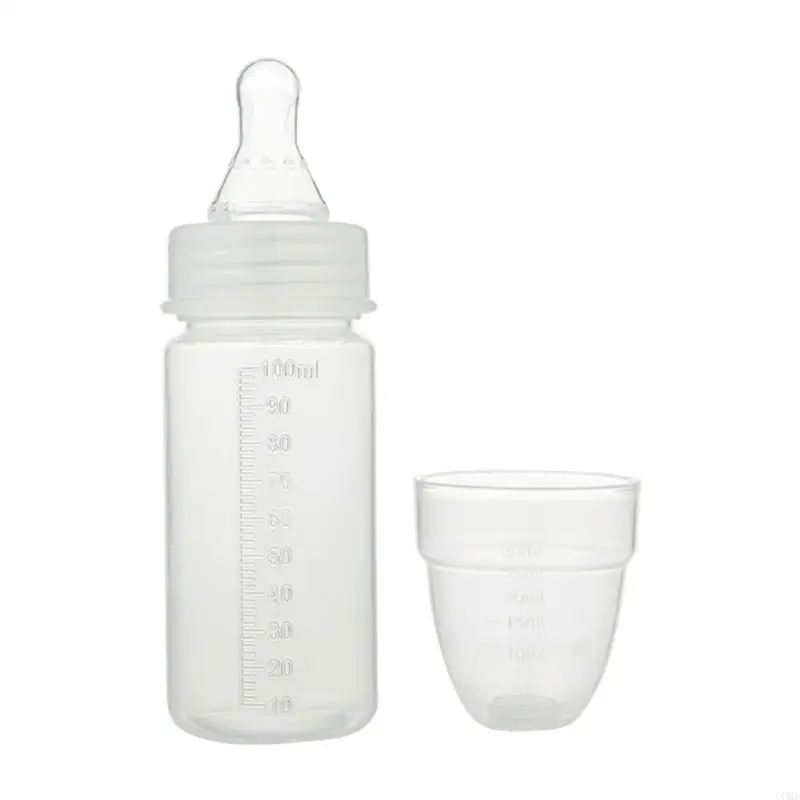 CORB Preemie لحديثي الولادة تغذية أساسية 100 مل زجاجة للاستعمال مرة واحدة تصميم لهاية سيليكون ناعمة للحضانة المنزلية أو السفر #2
