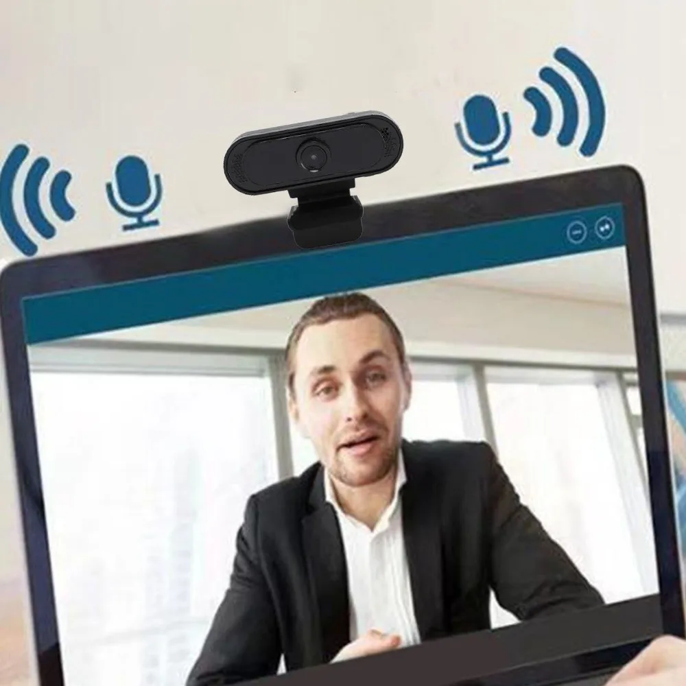 1080P HD 30FPS Webcam with Noise Reduction Microphone Manual Focus Foldable Clip Mount USB Web Camera HD Webcam