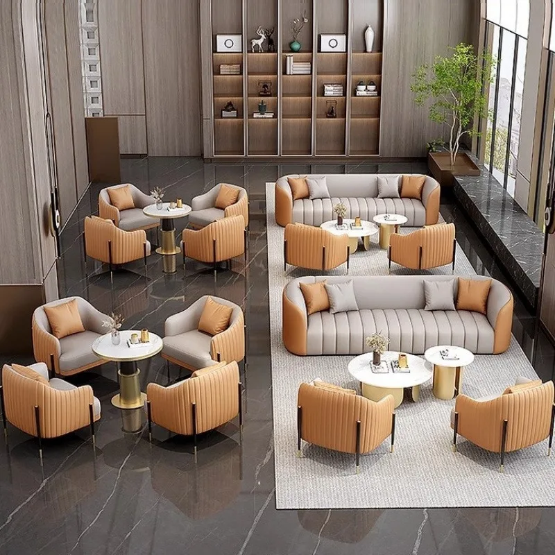 Modern Leather Three Seat Office Sofa for Hotel Lobby School Bedroom Living Room-Commercial Use