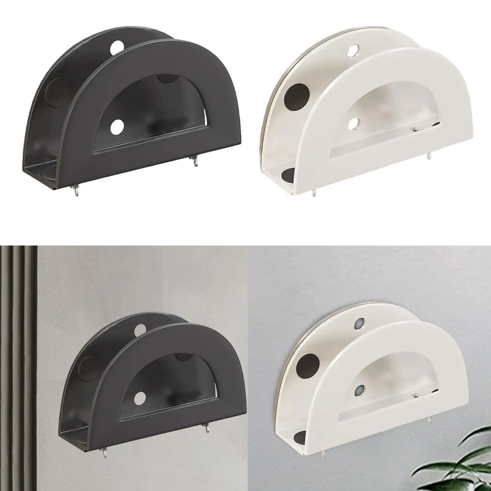 Router Wall Mount Shelf Load Bearing Cord Organizer Portable Metal Cable Box Storage for Office Hotel Living Room Desktop Home image 3