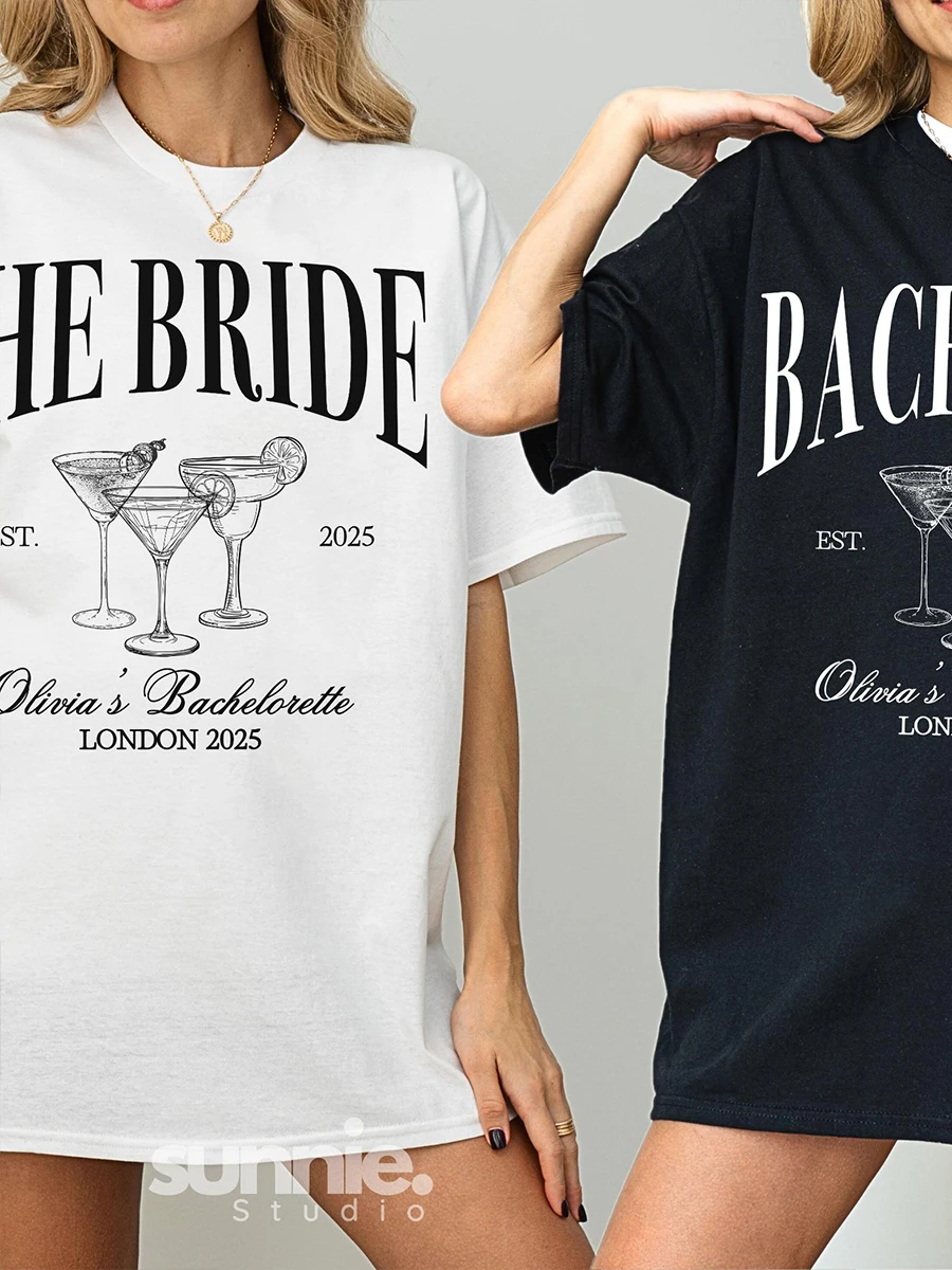 2025 Club Hen Do T-shirt Hen Party Cocktail Party Single Women Fun Comfortable Shirt Cotton Y2K Top Daily Fashion Street Wear