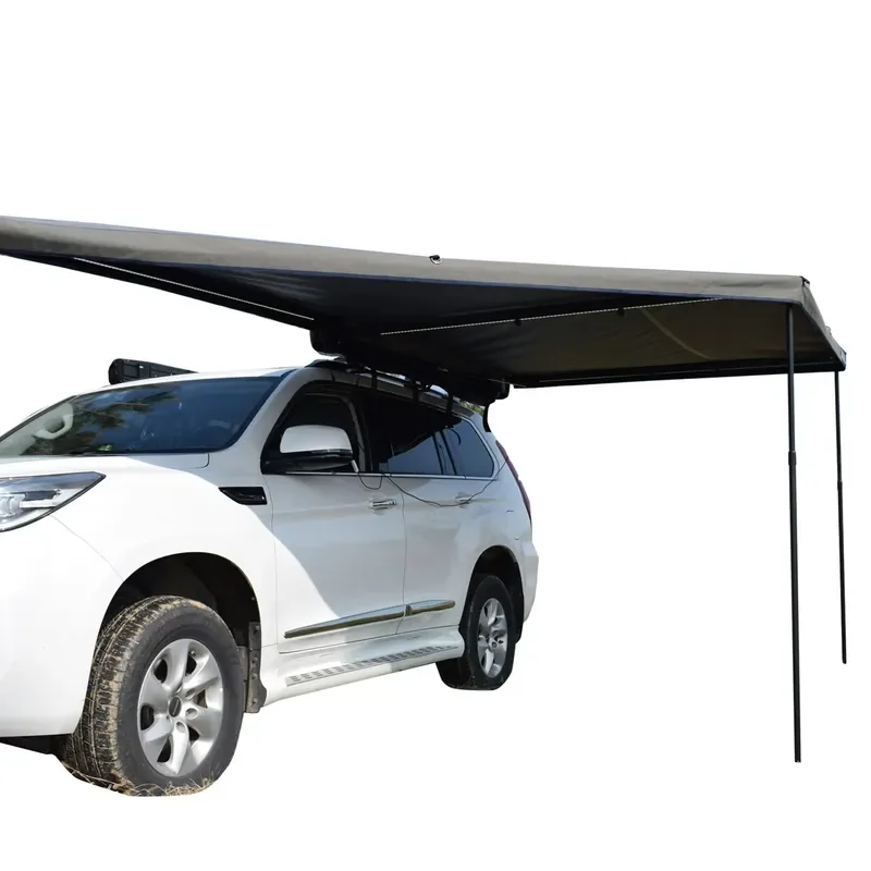 Custom 4X4 Offroad Roof Top Car Awning 90+180 Degree 600D Oxford Waterproof Sunshade Canopy for Outdoor Camping