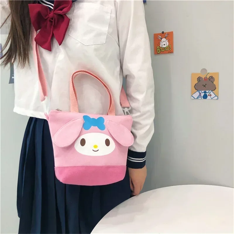 Borsa per studenti Sanrio borsa per il pranzo del fumetto borsa per la spesa carina borsa in tela borsa per la conservazione della ragazza Kawaii