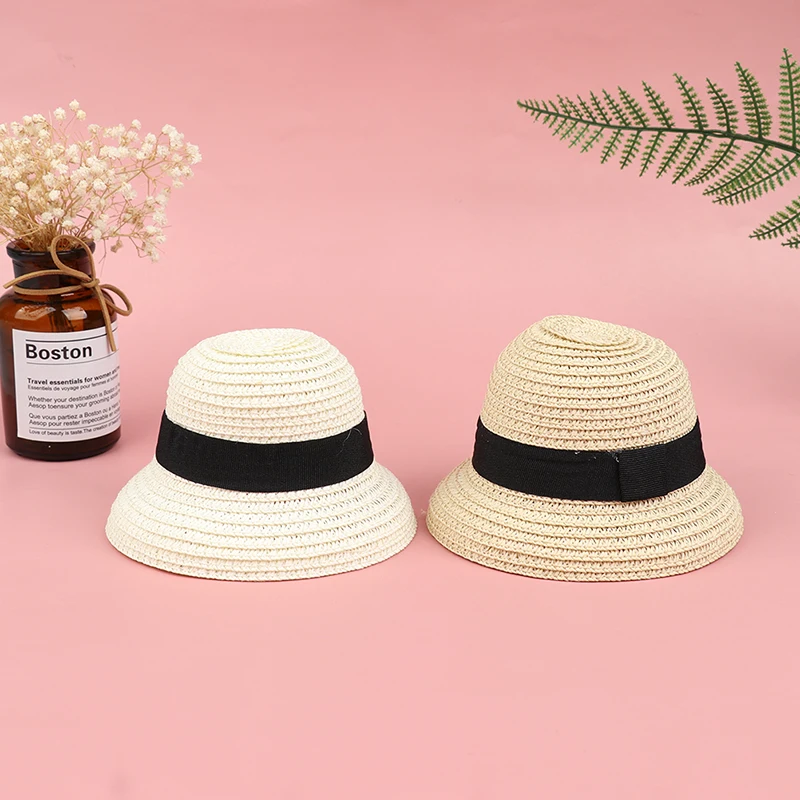 【M】1Pc Fashion Doll House Hand-woven Straw Hat for 1/6 Doll Accessories Decoration
