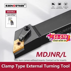 MDJNR1616 MDJNR2020 MDJNR2525 MDJNR3232 External Turning Tool MDJNR MDJNL Lathe Bar Turning Holder CNC Cutting Tool Cutter Bar