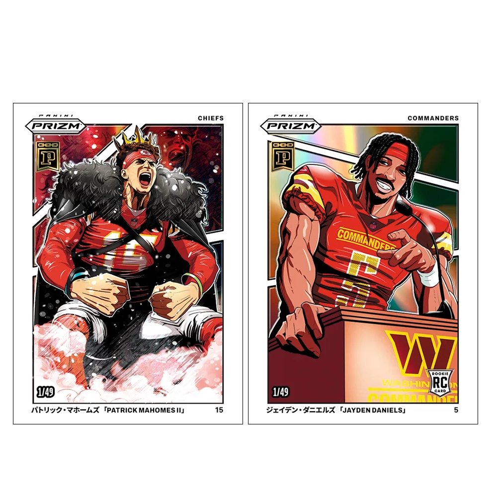 PANINI 2024 PRIZM FOOTBALL patrick mahomes jayden daniels macarthy Laserowe karty kolekcjonerskie DIY domowe prezenty świąteczne dla chłopców