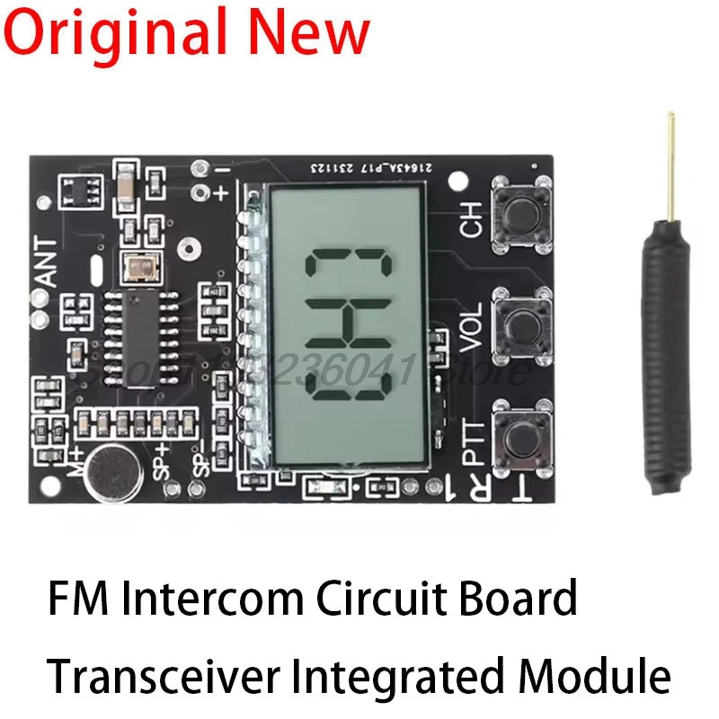 FM Walkie Talkie Circuit Board FM Receiver Board Multi-function FM Transmitter Receiver Module 7 Frequency 27-480MHz DC3.3-6V