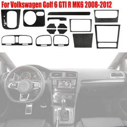 For Volkswagen Golf 6 GTI MK6 2008-2012 2011 2010 2009 VW Real Carbon Fiber Sticker Interior Parts Car Accessories