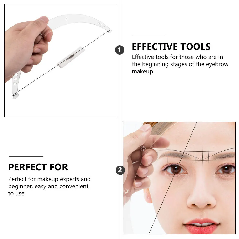 1 مجموعة 1 مجموعة قياس أداة الجمال المرنة لتحديد المواقع الحاجب تشكيل كاتب عدة أداة قياس الحاجب #4