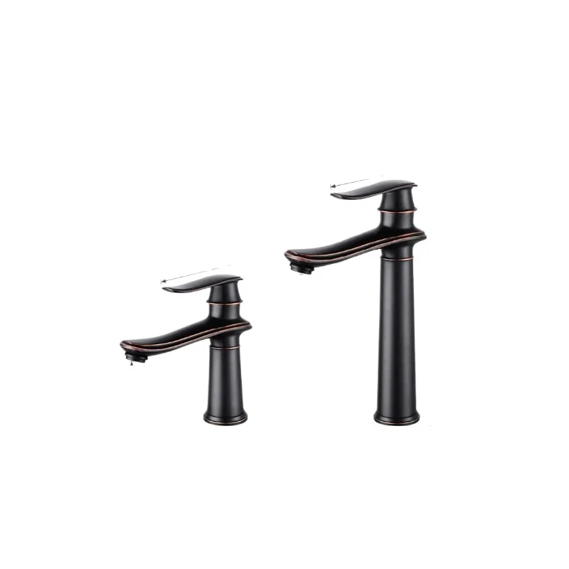 ‌Antique Brass Bathroom Faucet -Vintage Wash Basin Tap Hot & Cold Mixer for Countertop Sink European Style Solid Copper Finish‌‌