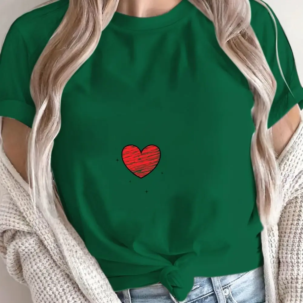 Casual Cotton Tee Shirt Women Do Everything In Love Graphic Short Sleeve Basic Loose Fit Summer Fashion Style Blouse