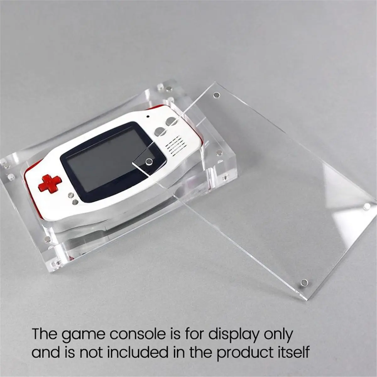 High Transparency Acrylic Magnetic Cover Console Storage Box for Gameboy Advance , Clear Dustproof Display Protective