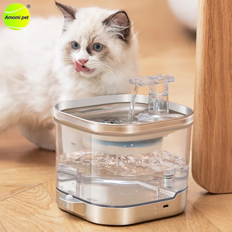 

Wireless Cat Water Fountain 2L Large Capacity Water Storage Drinking Dispenser Automatic Infrared Induction Cat Water Drinker