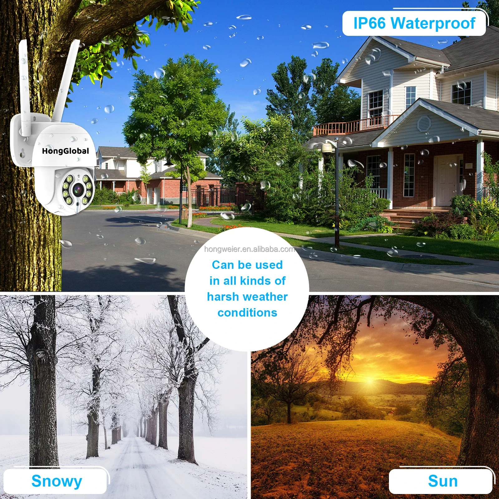 HongGlobal 3MP 4CH NVR 360 WiFi Kit cámara para el hogar ICSee Surveil Set IP sistema CCTV para interiores y exteriores sistema de cámaras de seguridad inalámbrico