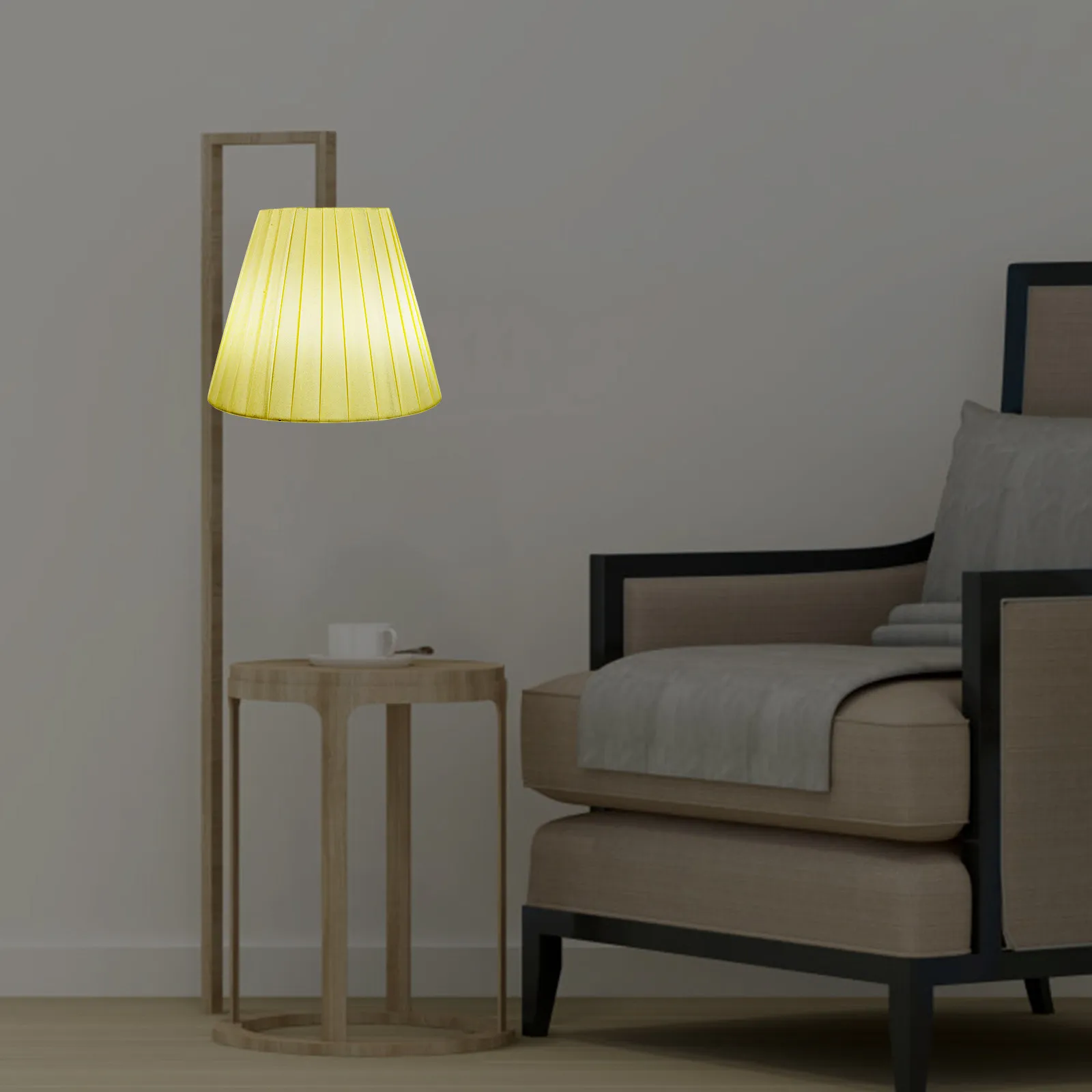 1Pcs Cloth Lampshade Exquisite Pleated Light Cover Compatible with Most Lamps Hanging Floor Bedside Table Lamp Decor Stylish