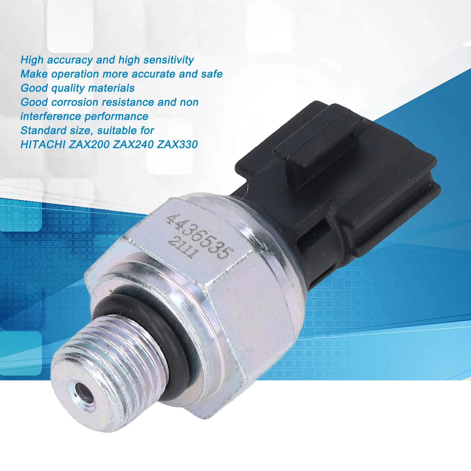 D2 Pressure Sensor Transducer Sender 4436535 For Zax200 Zax240 Zax330 Tosd‑04‑006 24v Useful Things For Home
