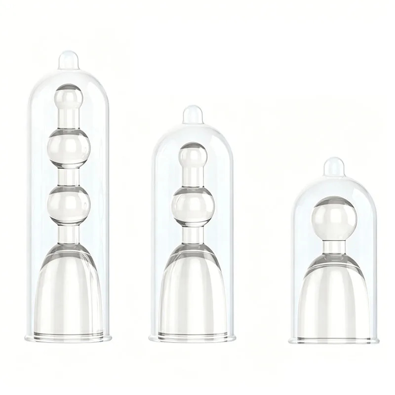 3 Sizes Reusable Condoms Lengthen Penis Enlargement Extend Semen Lock Ring Penis Sleeves Condom Cock Extender Sex Toys for Men