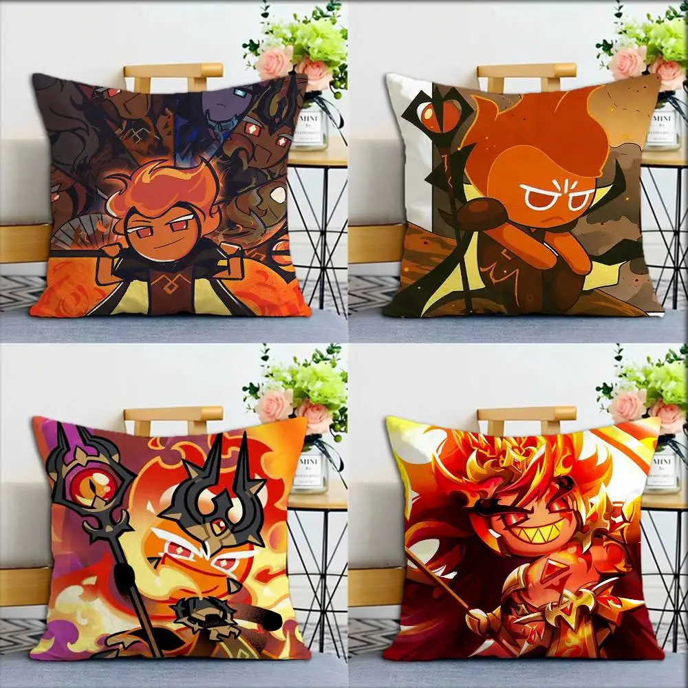 Fire Spirit Cookie Run  Various Sizes Square Pillow Case For Car Home Bedchamber Decor