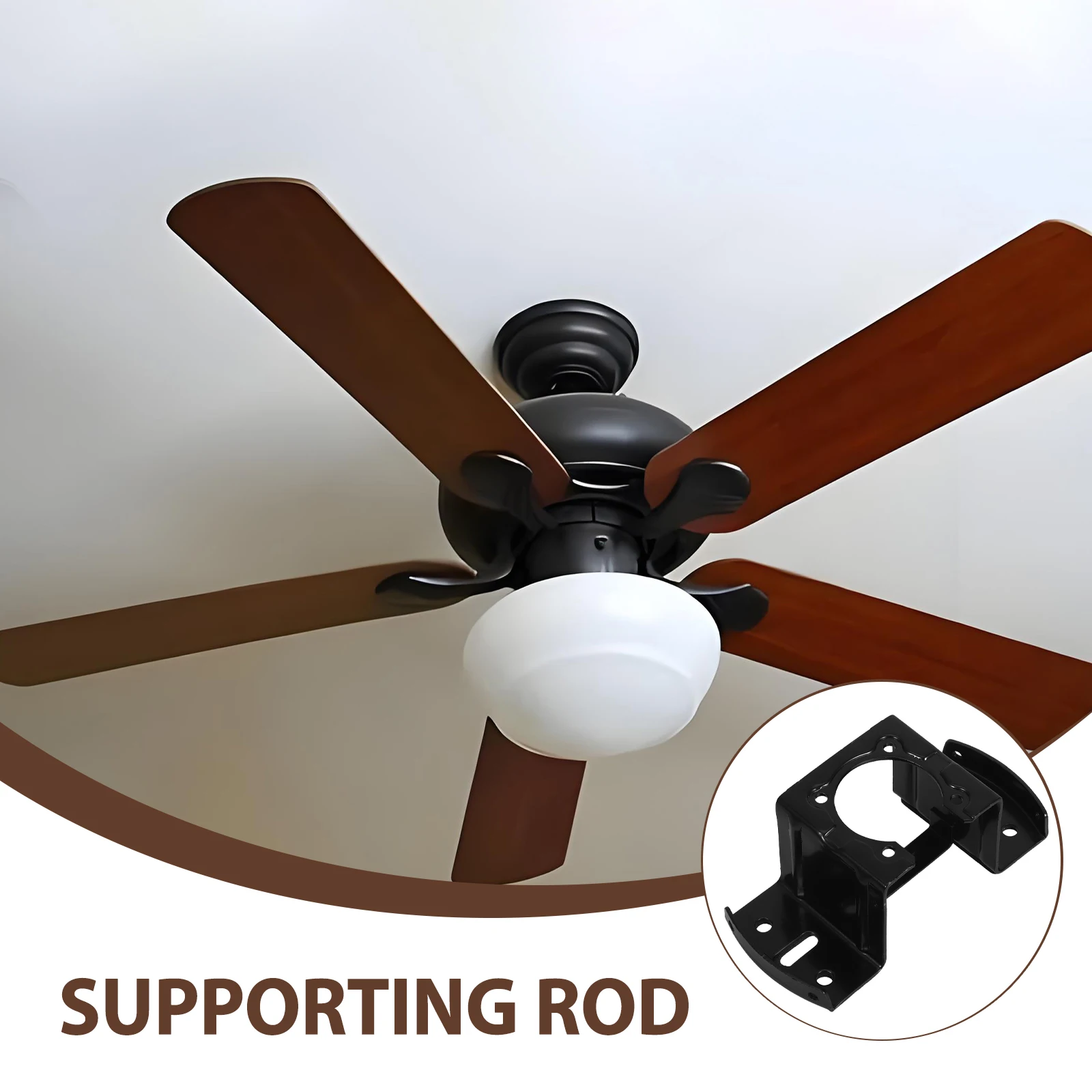 Black Ceiling Fan Installation Bracket Mounting Kit For Light Fixtures Electric Hanging Mount Home Decor Accessories Rack Tools