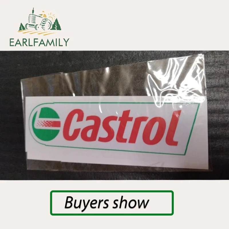 EARLFAMILY 13cm Car Styling Creative Car Sticker Waterproof Castrol Huile Racing Autocollants Auto Moto JDM ATV Vinyl Decal