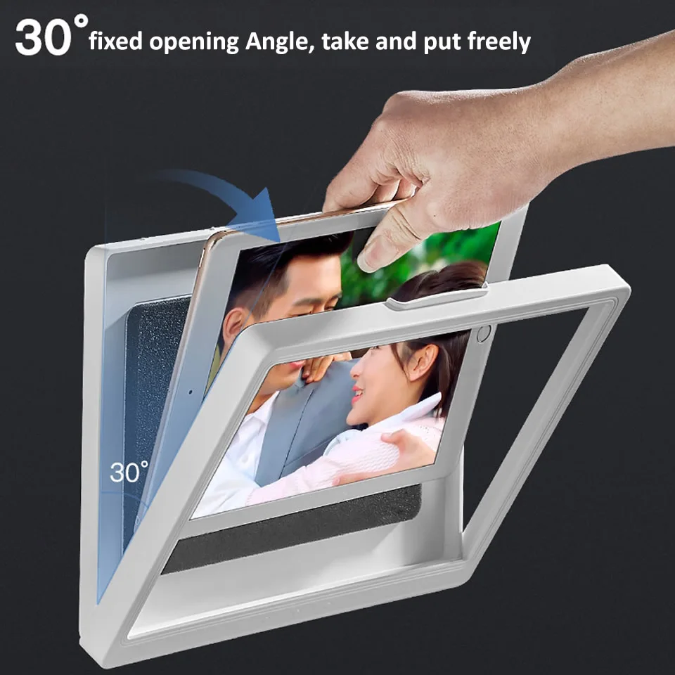 Home Wall Mounted Tablet Case Waterproof Shower Sealing Storage Box Self-adhesive Holder Touch Screen Bathroom Kitchen For iPad