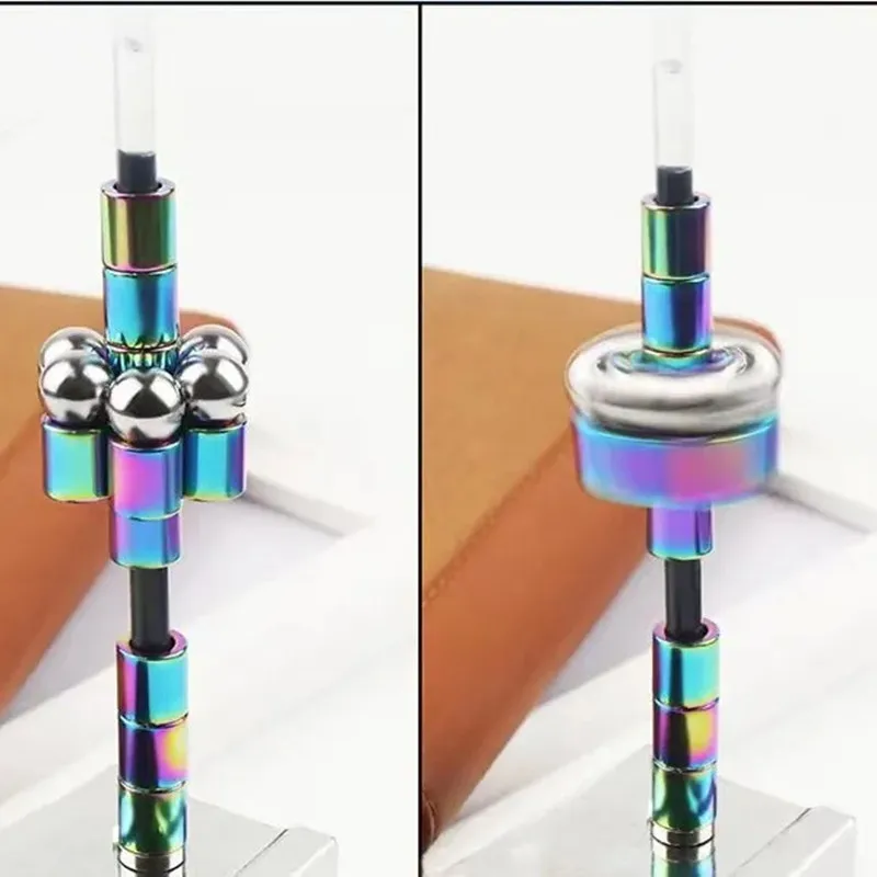 Imagem -03 - Caneta Fidget Magnética com Touch Screen Pen Tip Aliviar Stress Toy Metal Multifunções Pcs