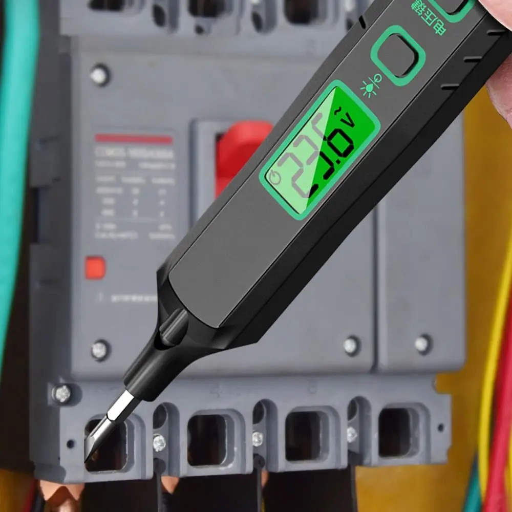 

AC 12-300V Smart Induction Tester Pen Portable Design LED Display Electric Tester Audible and Visual Alarm Tail Flashlight