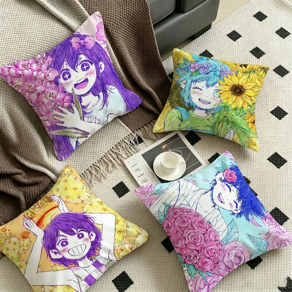 Game Omori Sunny and Mewo Personalized Pillow Dust Cover Bedroom Kids Party Decoration Pillowcase Birthday Children Gift