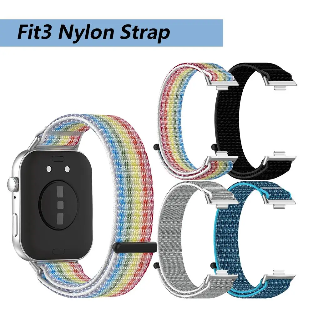 2024 New High Quality for huawei Fit3 Strap for huawei Fit3 Rainbow Colors Nylon Strap Watch Accessories G6C7