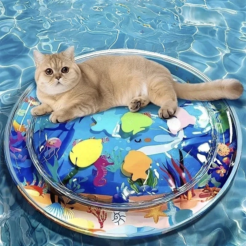 Summer Pet Inflatable Water-filled Mat Thickened And Durable Pet Breathable Water Mat To Cool Down Interactive Cat Pad Supplies
