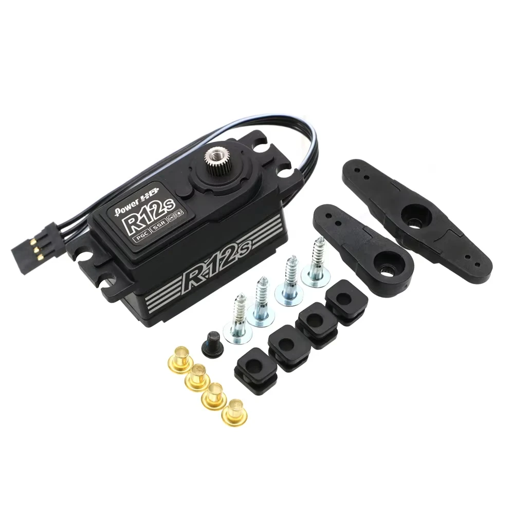 Power HD R12S 12KG High Torque Brushless Metal Gear Servo 6.0-8.4V For RC 1/10 Electric Car