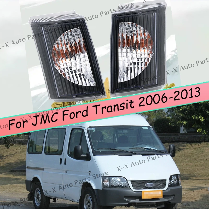 

For JMC Ford Transit 2006 2007 2008 2009 2010-2013 Front Bumper Headlight Corner Light Cover Lens Turn Signal Fog Lamp NO Bulb