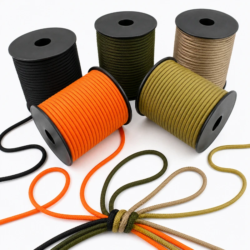 30/50/100M 4mm 550 Paracord Rope Outdoor Camping Tent Wind Cord Parachute Rope for Canopy Shelter Survival Lashing Tie Downs Kit
