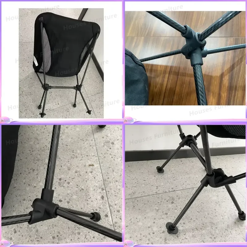Ultra Light Folding Camping Chair Pure Carbon Fiber Outdoor Portable Beach Fishing Hiking Travel Seat Compact Durable