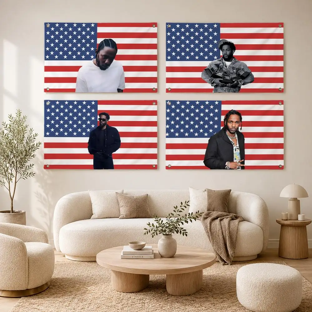 K-Kendrick Lamar Flags flag For Decoration Outdoor Picnic Hanging Home Camping Party Banner