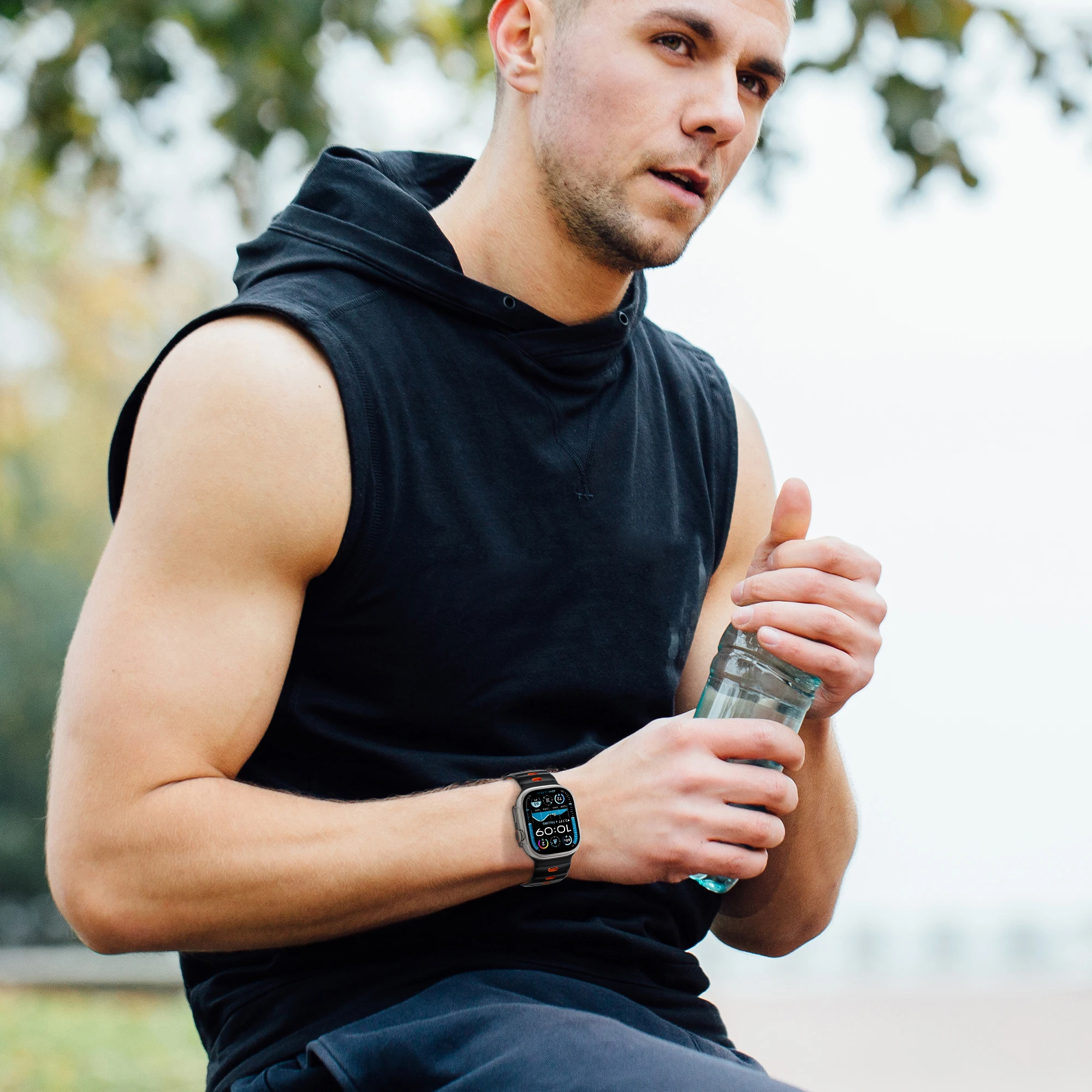 الرياضة سيليكون حزام ل سوار ساعة يد آبل 45 مللي متر 44 مللي متر 42 مللي متر 46 مللي متر 49 مللي متر سوار كوريا IWatch سلسلة 10 SE 9 8 7 6 الترا 2 الفرقة 49 مللي متر