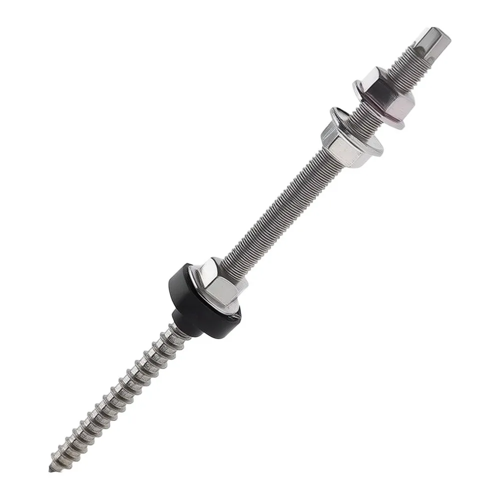 200/250mm Heavy-Duty Photovoltaic Bracket Set 4pcs Stainless Steel Double Ended Screw For Wood Roof Solar Installation