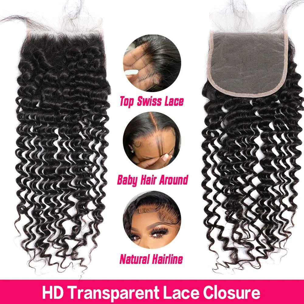 Megeen 4x4 5x5 6x6 HD Прозрачная Кружевная застежка для женщин Волнистые 1B вьющиеся удлинители волос готовые натуральные шиньоны