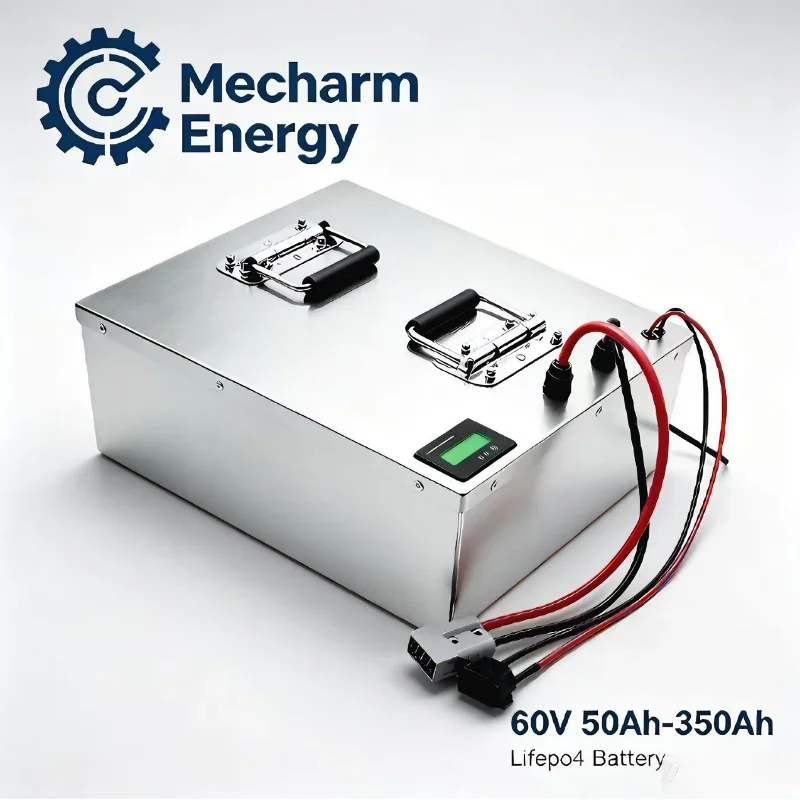 60V LiFePO4 Battery Pack, Optional Capacity 50Ah-300Ah. Built-in Advanced BMS Protection, Deep Cycle Rechargeable Lithium Iron P