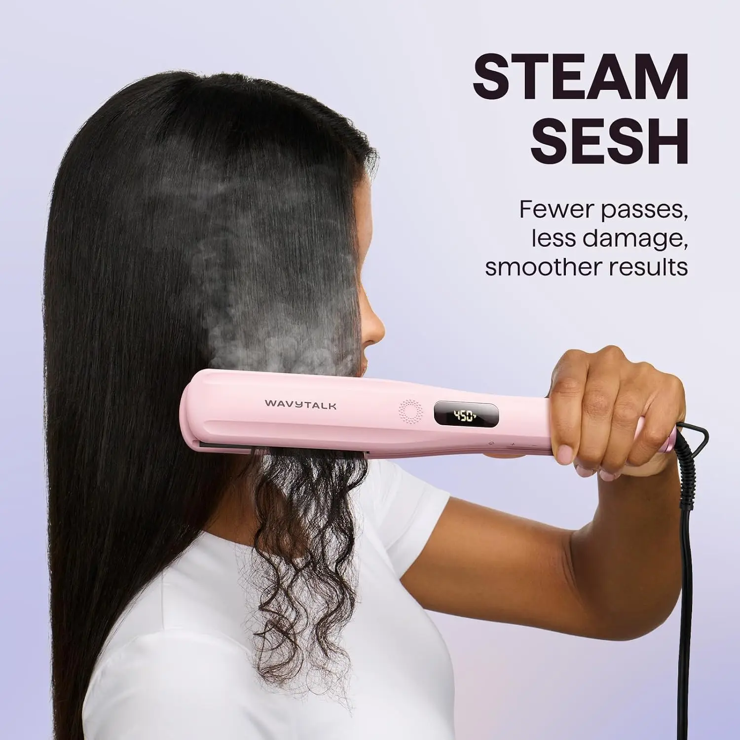 Steam Hair Straightener and Heat Protectant Spray for Hair, 1.69 Fl Oz