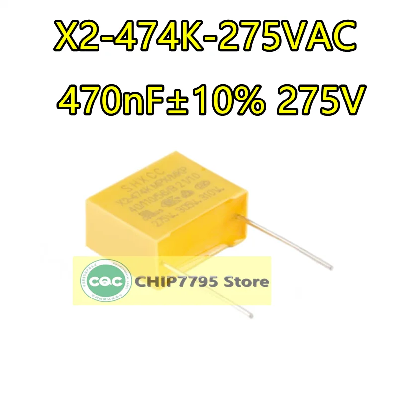 Original X2-474K-275VAC P = 15 MPX/MKP X2 safety capacitor 470nF  10% 275V