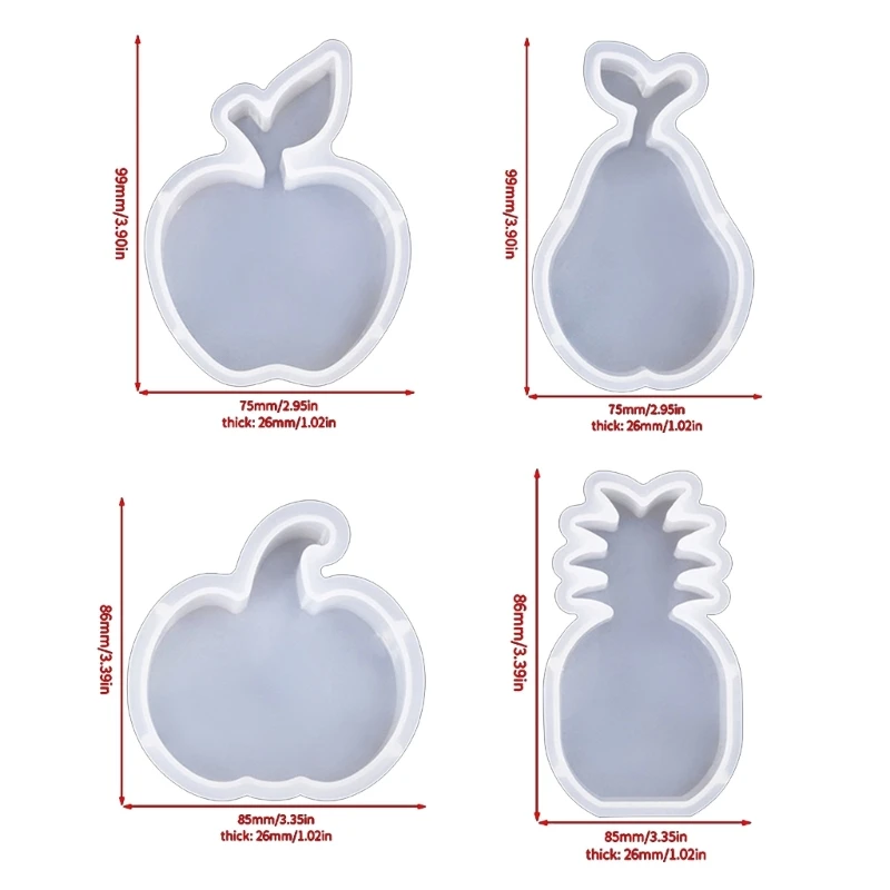 Stampo in resina per frutta Stampi per candele Stampi in silicone per ananas Stampi per dolci fai da te