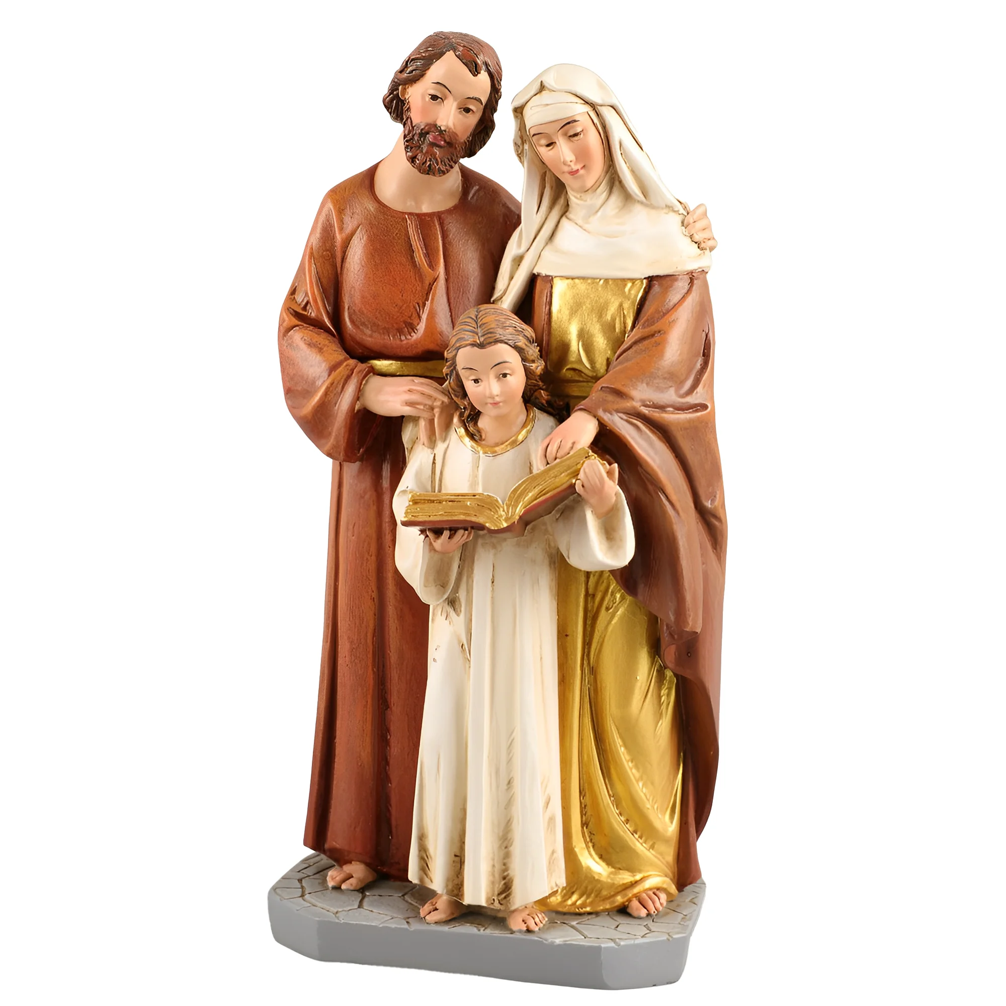 تمثال عائلة سانت آن مقاس 7.48 بوصة ارتفاع، زينة تمثال راتنج مريم العذراء، ديكور قابل للجمع، هدية عيد الميلاد #1